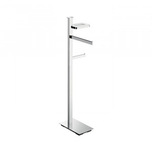 Стойка COLOMBO DESIGN UNITS B9113D напольная с полотенцедержателем с мыльницей с держателем туалетной бумаги Стойка COLOMBO DESIGN UNITS B9113D напольная с полотенцедержателем с мыльницей с держателем туалетной бумаги