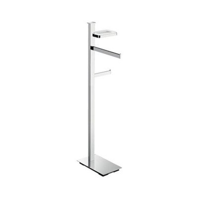 Стойка COLOMBO DESIGN UNITS B9113D напольная с полотенцедержателем с мыльницей с держателем туалетной бумаги