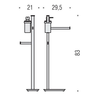 Стойка COLOMBO DESIGN UNITS B9119D напольная с полотенцедержателем с дозатором с держателем туалетной бумаги Стойка COLOMBO DESIGN UNITS B9119D напольная с полотенцедержателем с дозатором с держателем туалетной бумаги