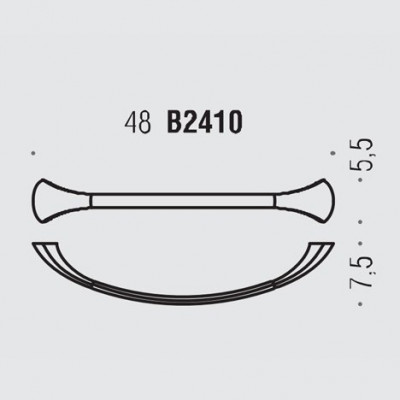 Полотенцедержатель COLOMBO DESIGN LINK B2410 широкий Полотенцедержатель COLOMBO DESIGN LINK B2410 широкий