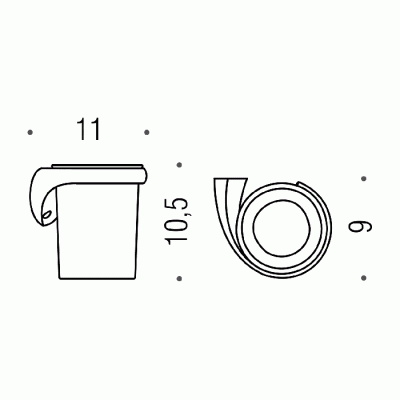 Стакан COLOMBO DESIGN LINK B2402SX настенный Стакан COLOMBO DESIGN LINK B2402SX настенный