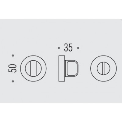 Фиксатор сантехнический Colombo Rosetta CD49 BZGG графит матовый