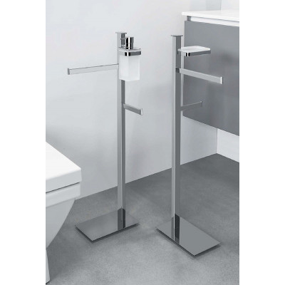 Стойка COLOMBO DESIGN UNITS B9113S напольная с полотенцедержателем с мыльницей с держателем туалетной бумаги Стойка COLOMBO DESIGN UNITS B9113S напольная с полотенцедержателем с мыльницей с держателем туалетной бумаги