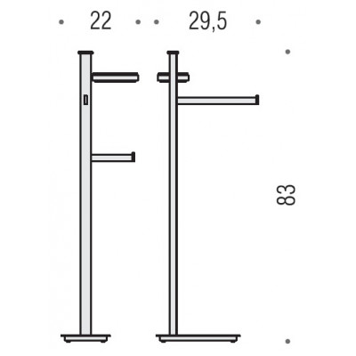Стойка COLOMBO DESIGN UNITS B9113S напольная с полотенцедержателем с мыльницей с держателем туалетной бумаги Стойка COLOMBO DESIGN UNITS B9113S напольная с полотенцедержателем с мыльницей с держателем туалетной бумаги