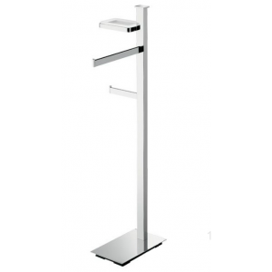 Стойка COLOMBO DESIGN UNITS B9113S напольная с полотенцедержателем с мыльницей с держателем туалетной бумаги Стойка COLOMBO DESIGN UNITS B9113S напольная с полотенцедержателем с мыльницей с держателем туалетной бумаги