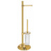 Стойка COLOMBO DESIGN HERMITAGE B3318.GOLD напольная с держателем туалетной бумаги и ершиком