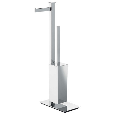 Стойка COLOMBO DESIGN UNITS B9107S напольная с держателем туалетной бумаги и ершиком