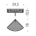 Полочка корзинка COLOMBO DESIGN ANGOLARI B9616 угловая одинарная с крючком