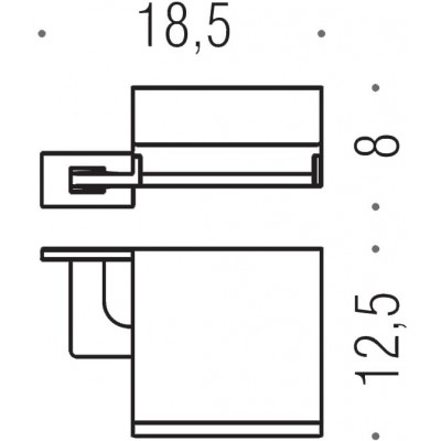 Держатель туалетной бумаги COLOMBO DESIGN LOOK B1691.BM с крышкой