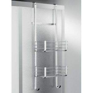 Полочка корзинка COLOMBO DESIGN CAVALLETTI E SEDILI B9634 навесная двойная с крючками Полочка корзинка COLOMBO DESIGN CAVALLETTI E SEDILI B9634 навесная двойная с крючками